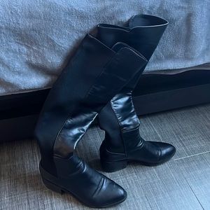Black Steve Madden leather boots